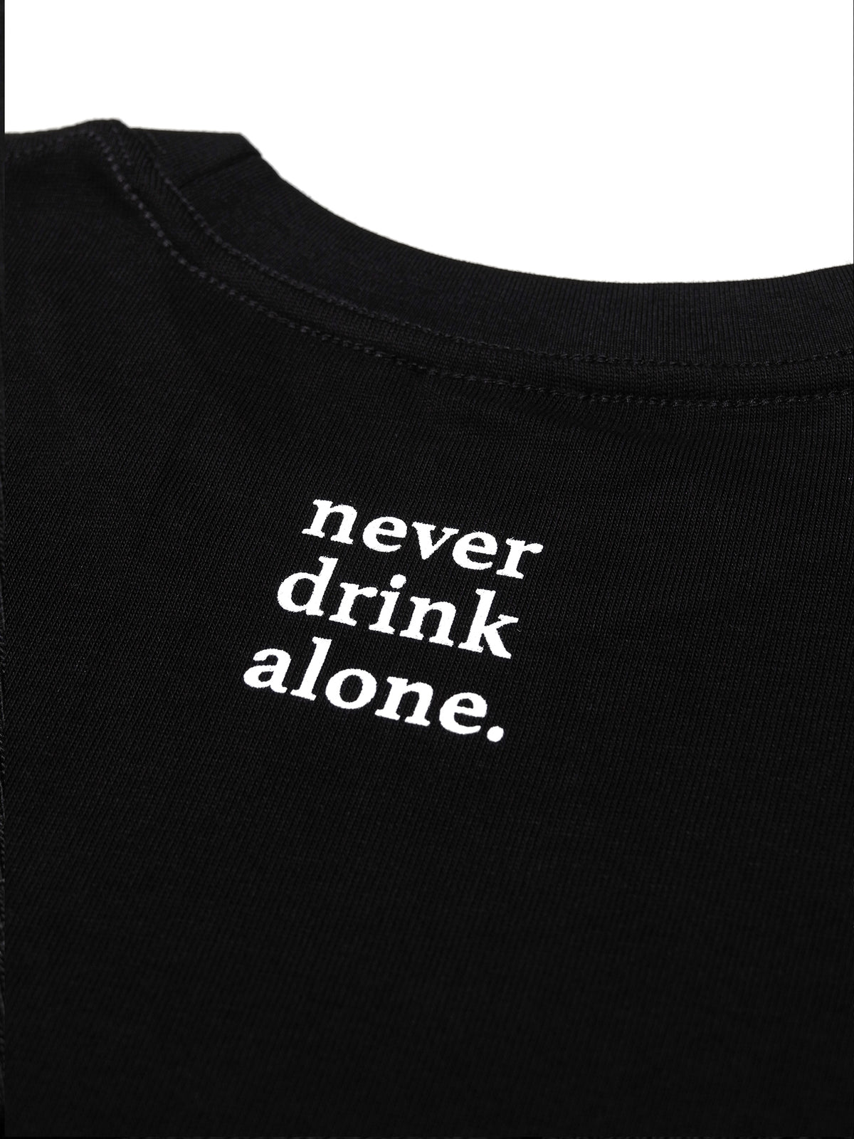 "i drink therefore i am" Slogan Graphic Tee / Black