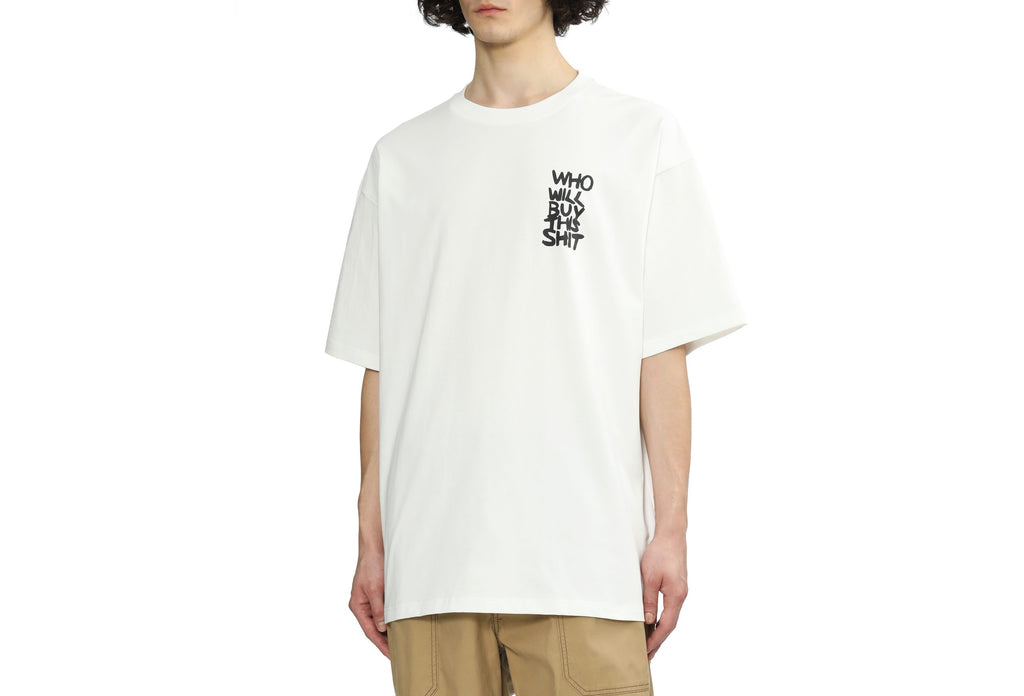 WHO WILL BUY THIS SHIT BACK LOGO TEE / WHITE