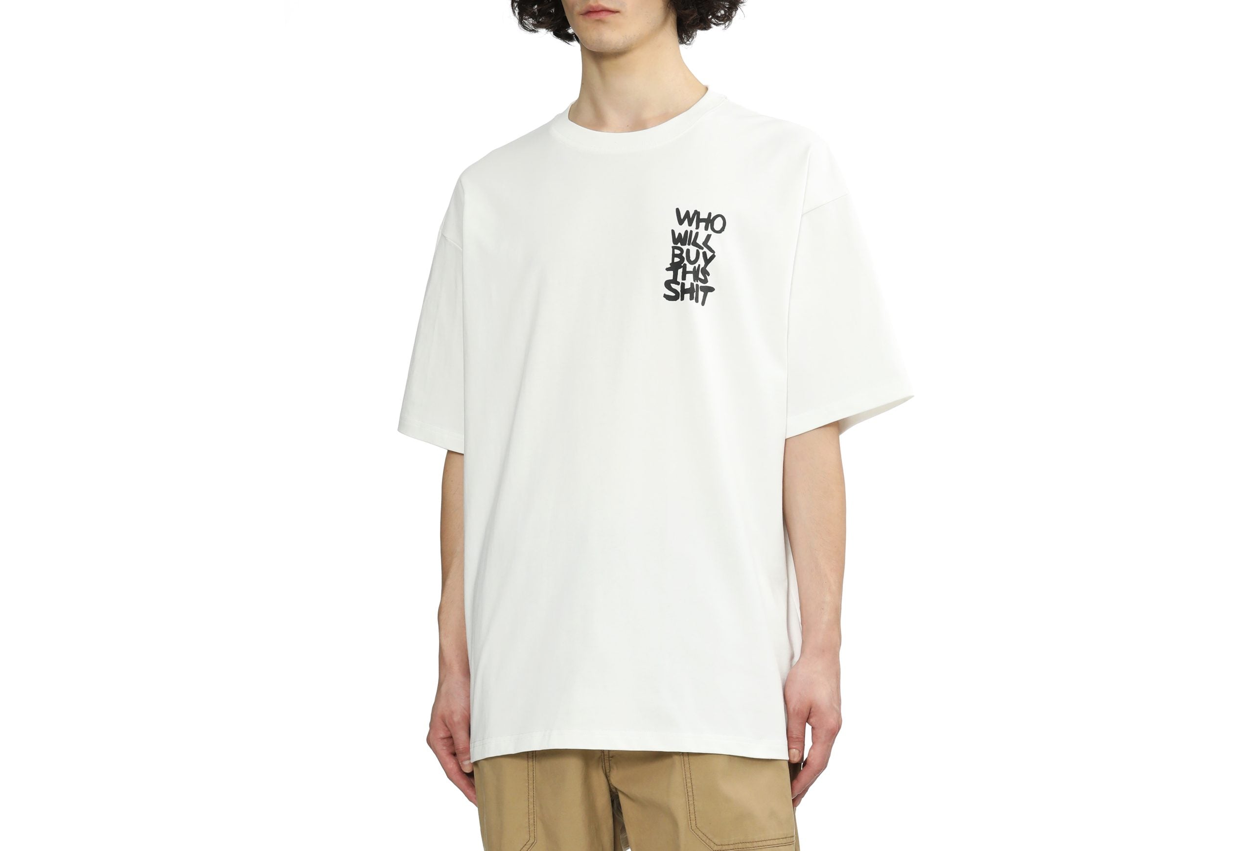 WHO WILL BUY THIS SHIT BACK LOGO TEE / WHITE