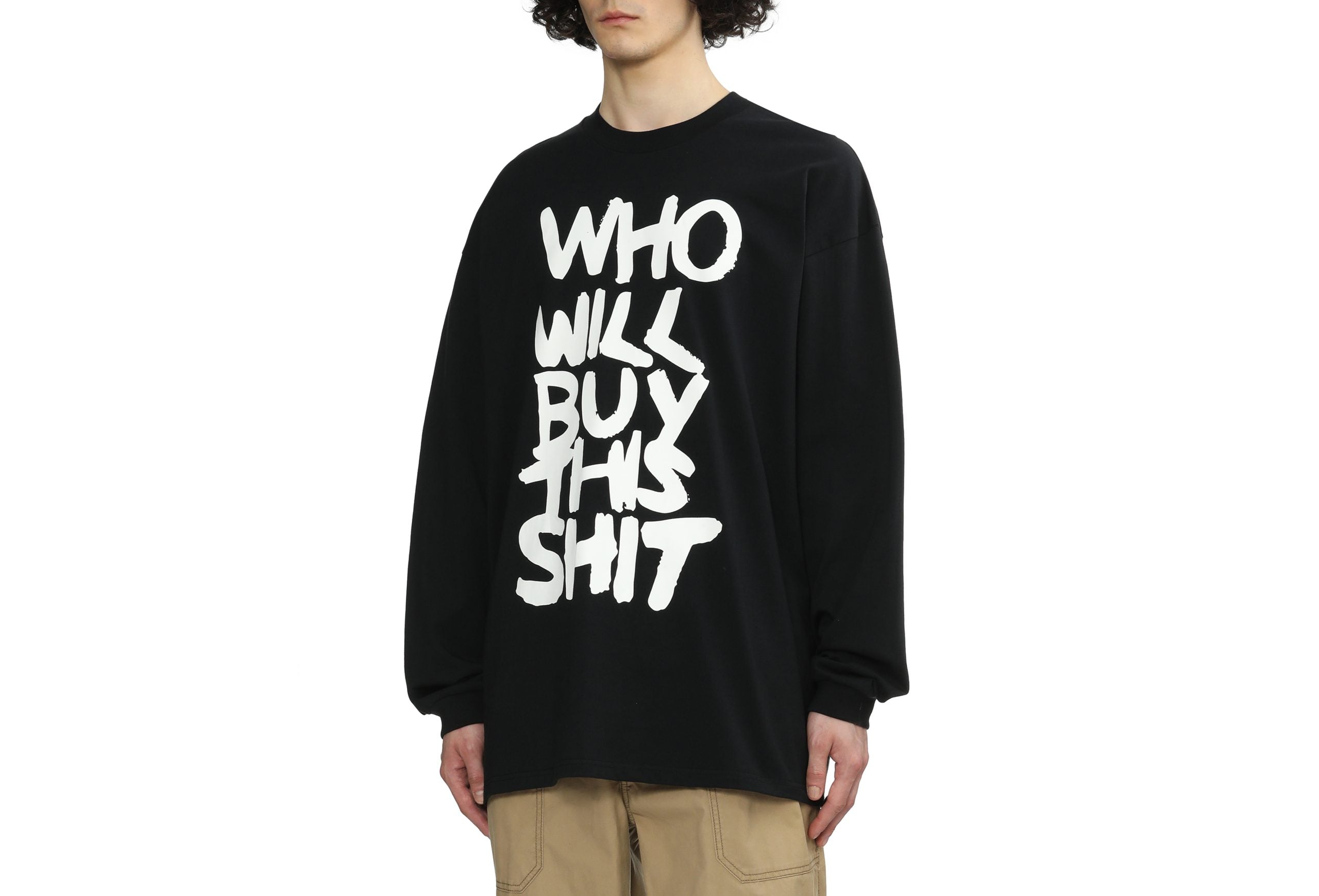 WHO WILL BUY THIS SHIT LOGO SWEATER / BLACK