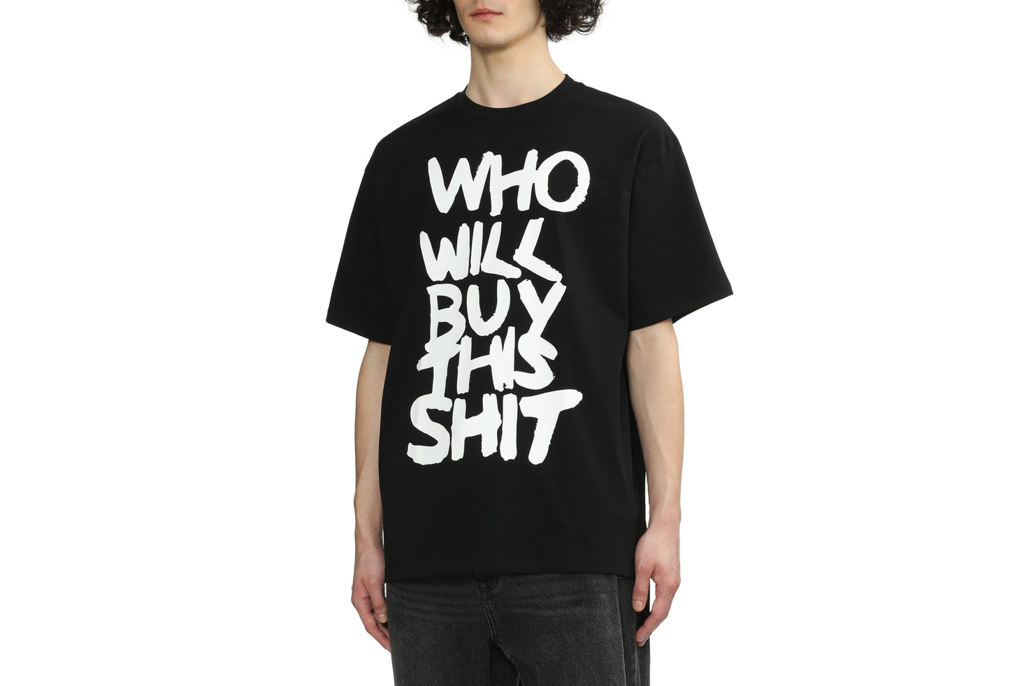 WHO WILL BUY THIS SHIT LOGO TEE / BLACK