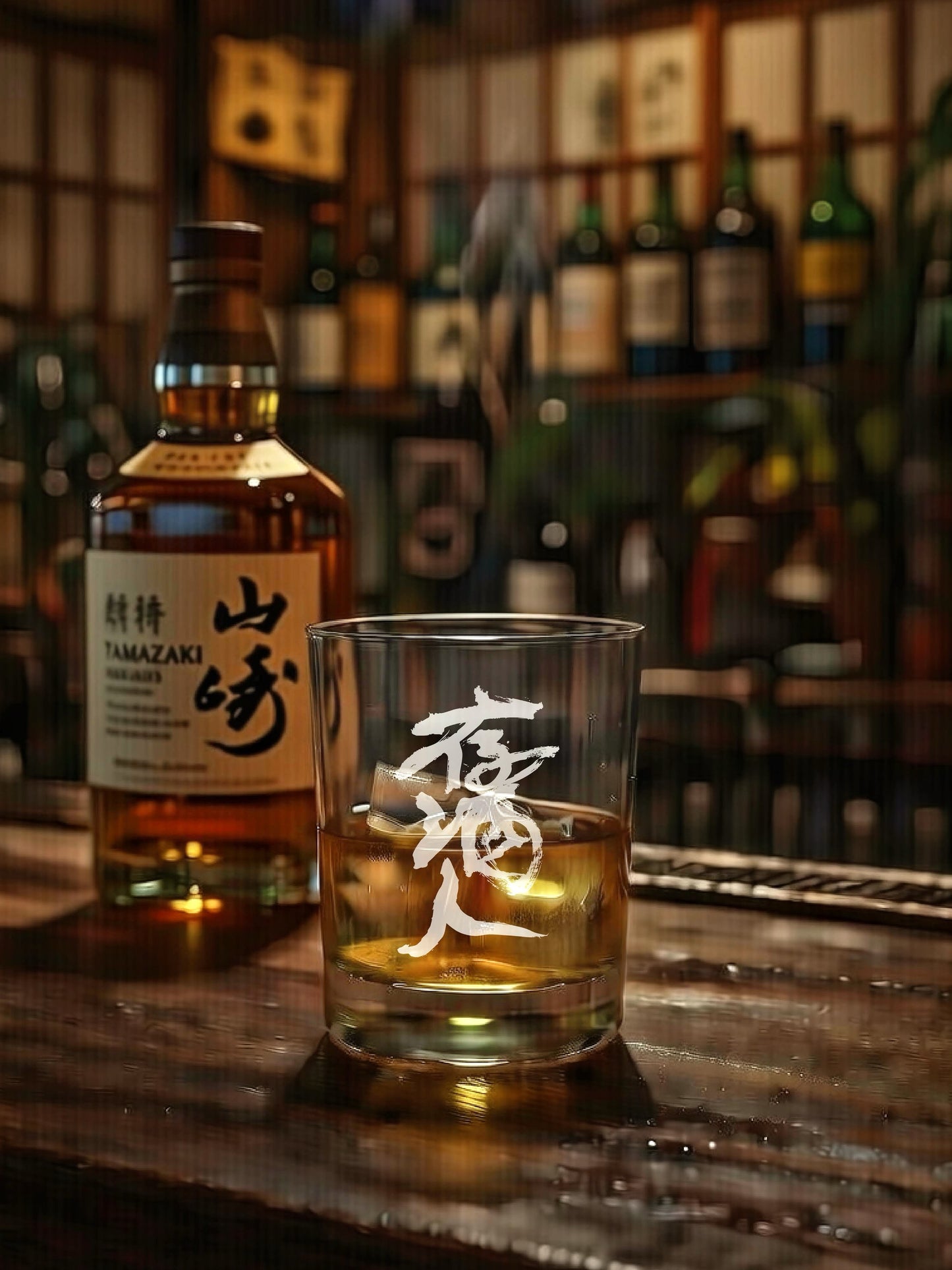 NEVER DRINK ALONE  • TOGETHER WHISKY ROCK GLASS