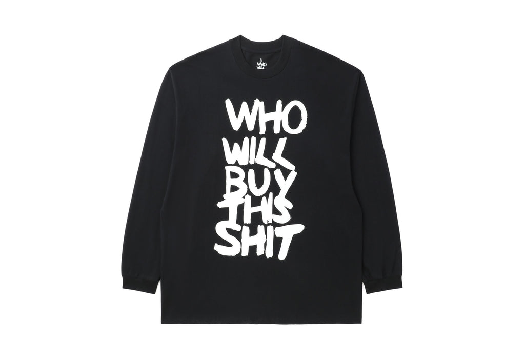 WHO WILL BUY THIS SHIT LOGO SWEATER / BLACK