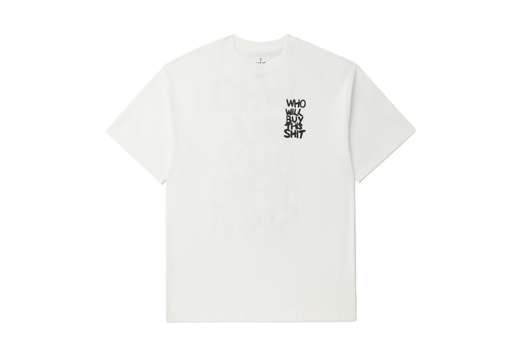 WHO WILL BUY THIS SHIT BACK LOGO TEE / WHITE