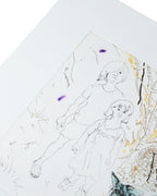 CHRIS HUEN.  Joel, Tess and Balltsz Etching print, 2022