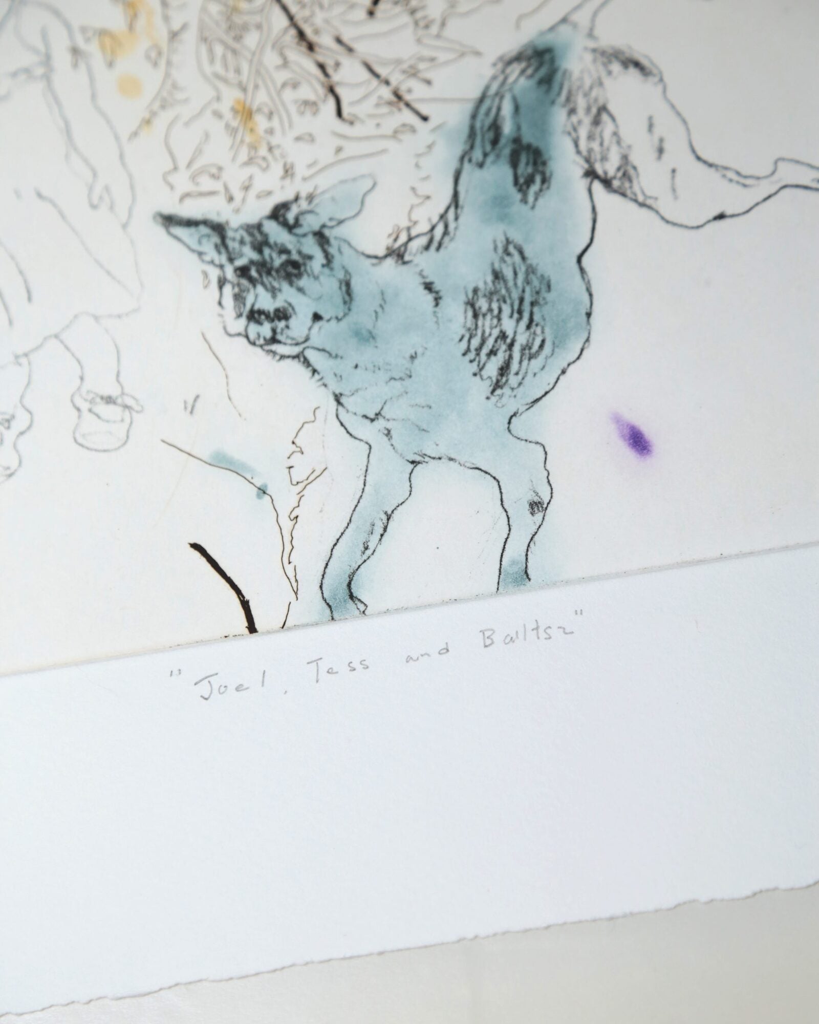 CHRIS HUEN (b. 1991) Joel, Tess and Balltsz Etching print_008