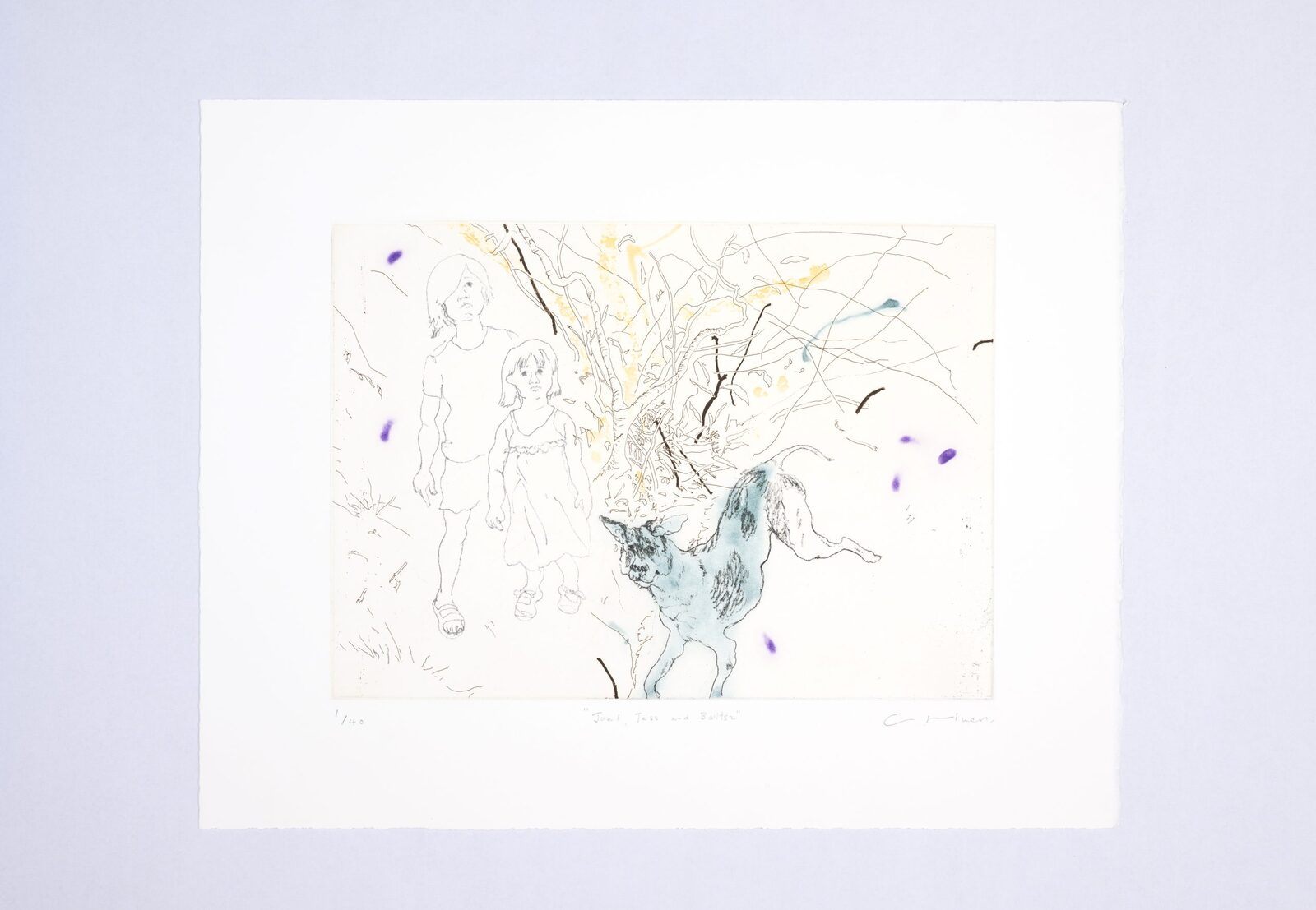 CHRIS HUEN (b. 1991) Joel, Tess and Balltsz Etching print_009