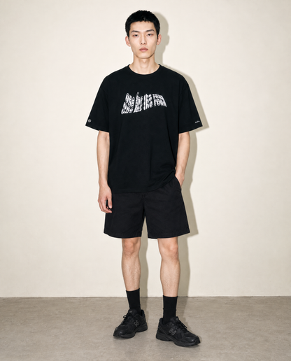 "one for the road" Slogan Graphic Tee / Black