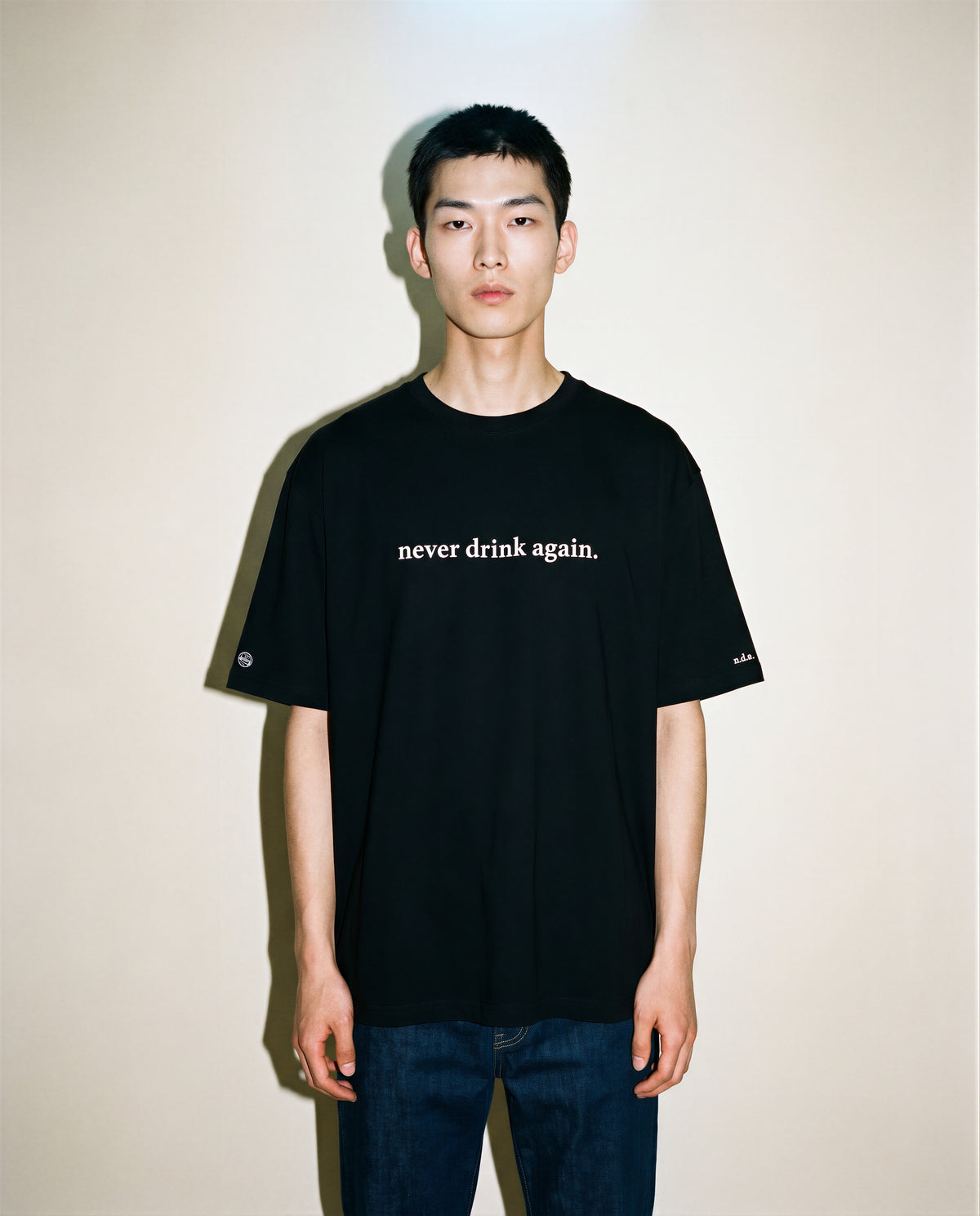 "never drink again" T-SHIRT