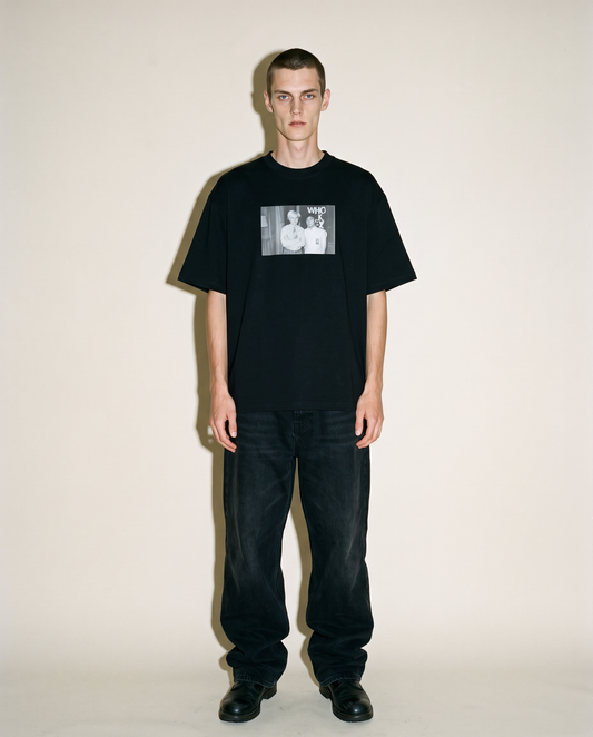 WHO WILL BUY THIS SHIT "ANDY WARHOL AT HONG KONG PARTY" Graphic Tee / Black