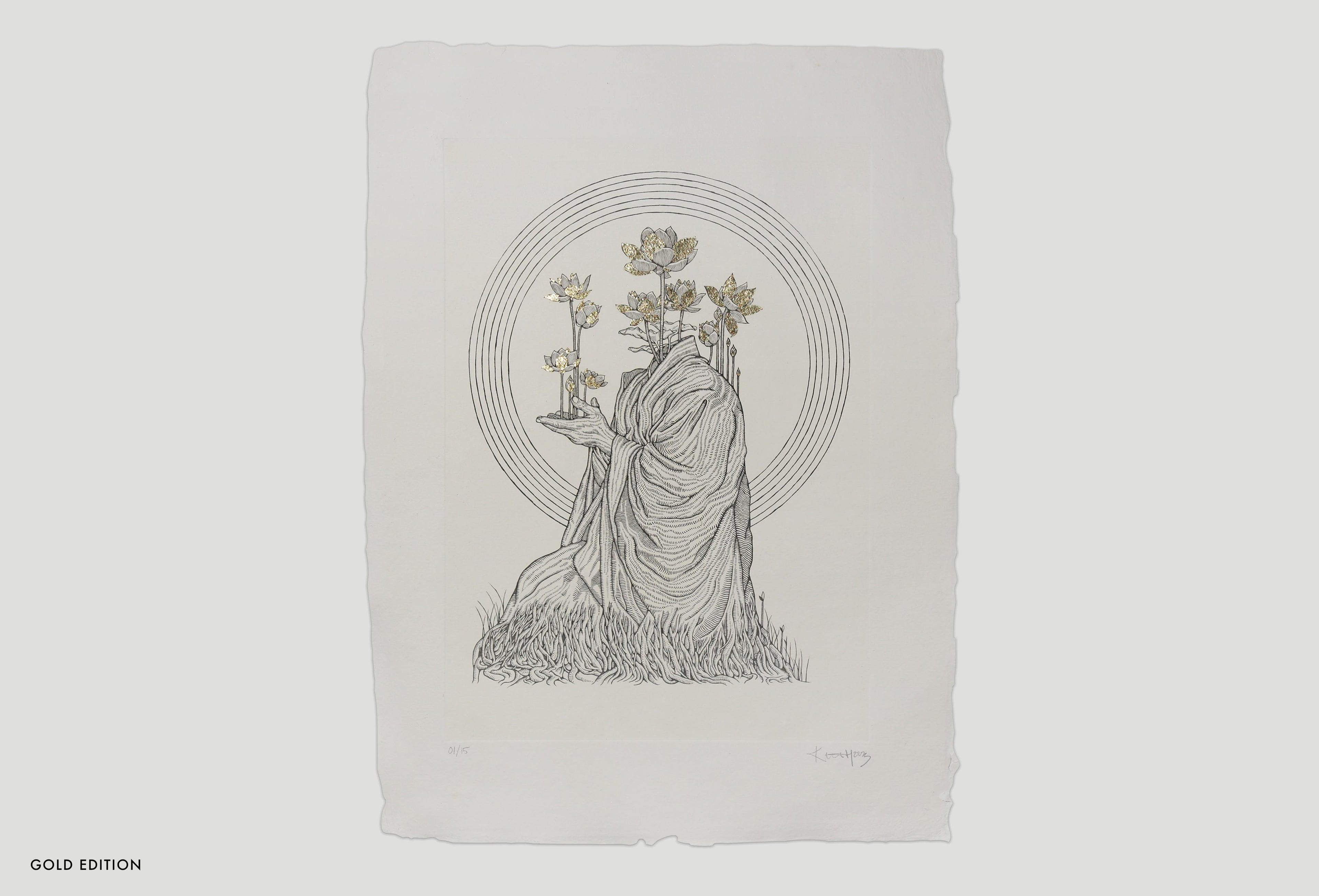 Kristopher Ho. Etching Print ‘The Peace III’, 2023 / GOLD
