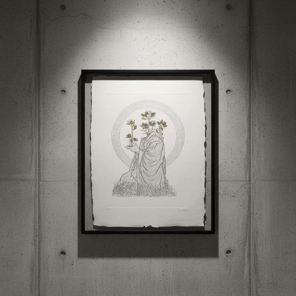 Kristopher Ho. Etching Print ‘The Peace III’, 2023 / GOLD