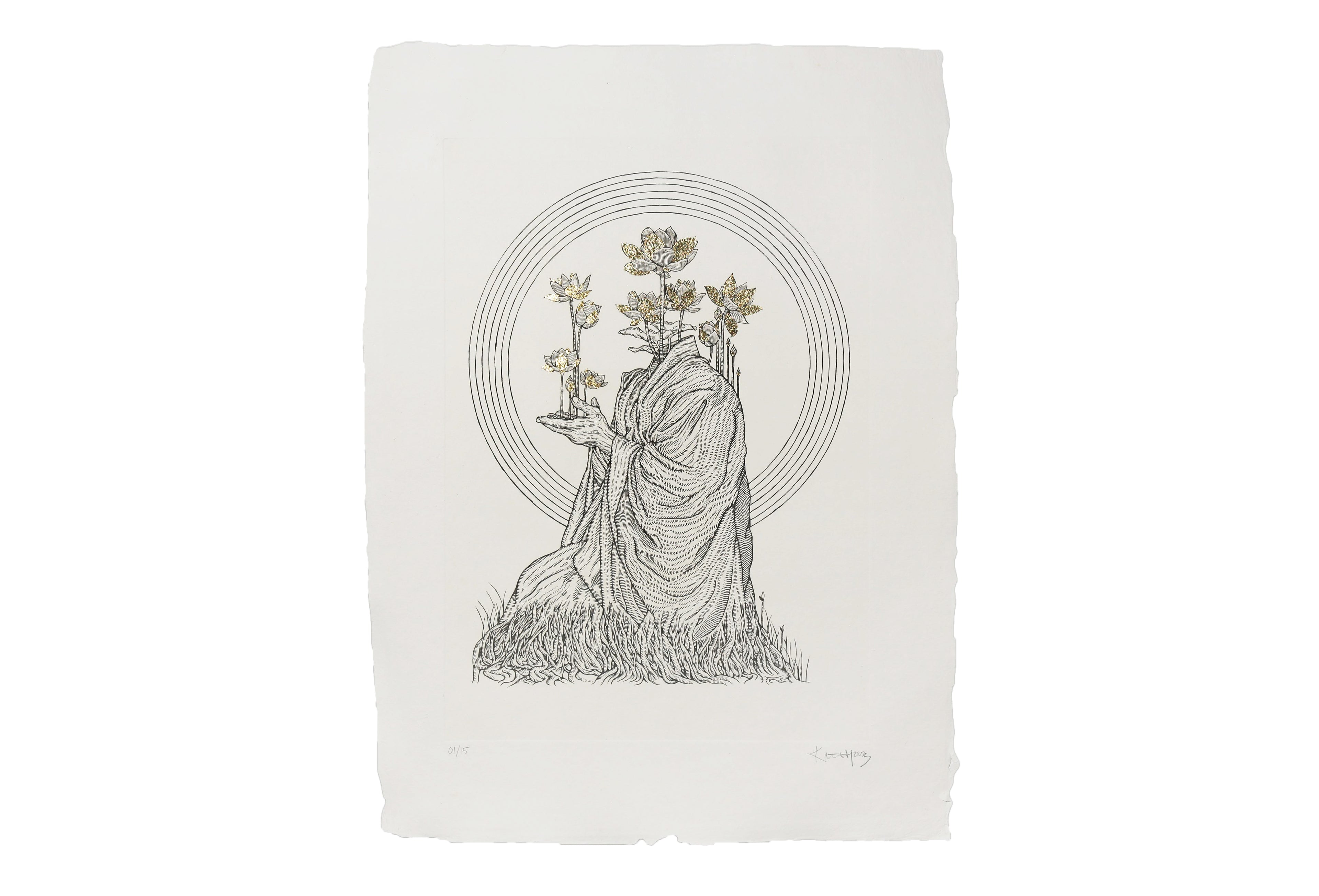 Kristopher Ho. Etching Print ‘The Peace III’, 2023 / GOLD