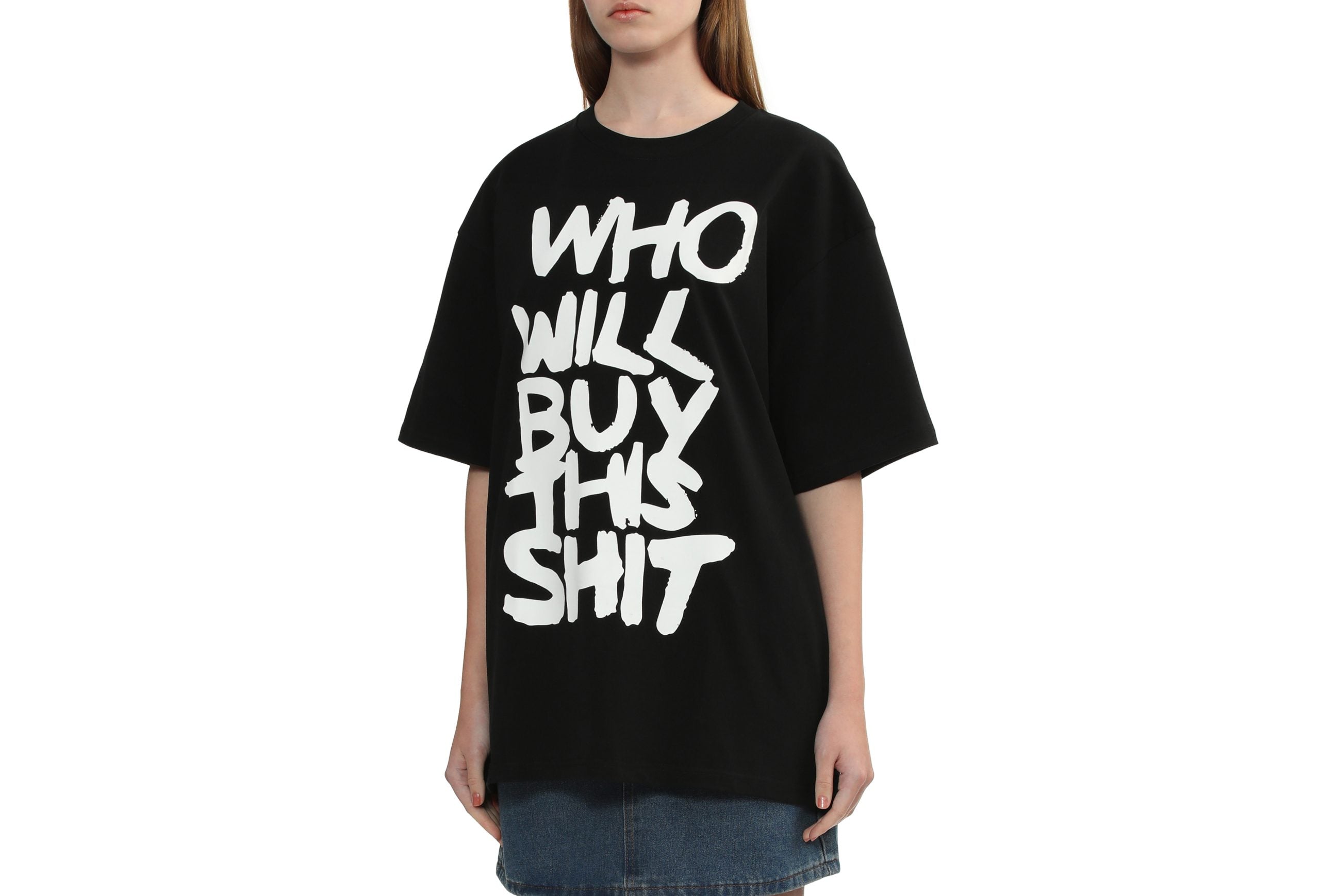 WHO WILL BUY THIS SHIT LOGO TEE / BLACK