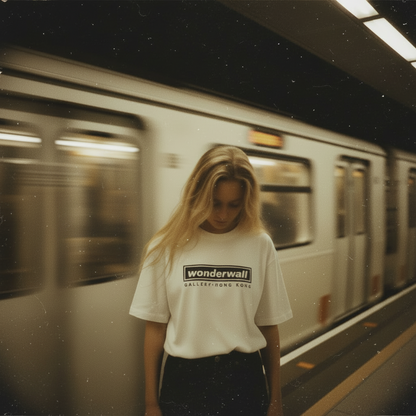 WONDERWALL Gallery Logo Graphic Tee / White