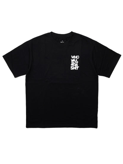 WHO WILL BUY THIS SHIT Logo Graphic Tee / Black