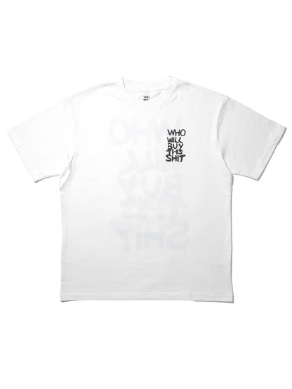 WHO WILL BUY THIS SHIT Logo Graphic Tee / White