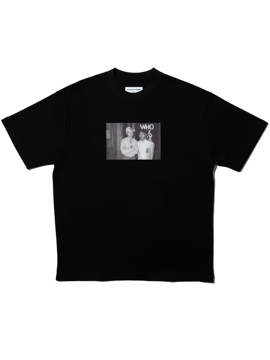 WHO WILL BUY THIS SHIT "ANDY WARHOL AT HONG KONG PARTY" Graphic Tee / Black
