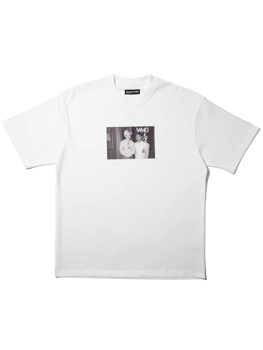WHO WILL BUY THIS SHIT "ANDY WARHOL AT HONG KONG PARTY" Graphic Tee / White