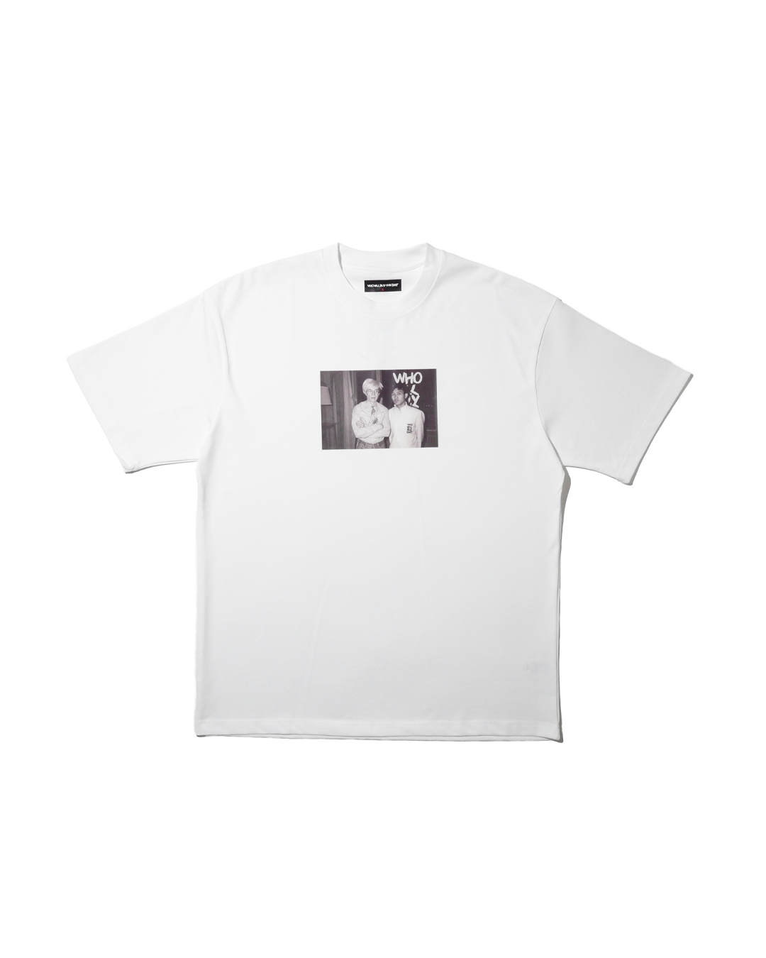 WHO WILL BUY THIS SHIT "ANDY WARHOL AT HONG KONG PARTY" TEE / WHITE