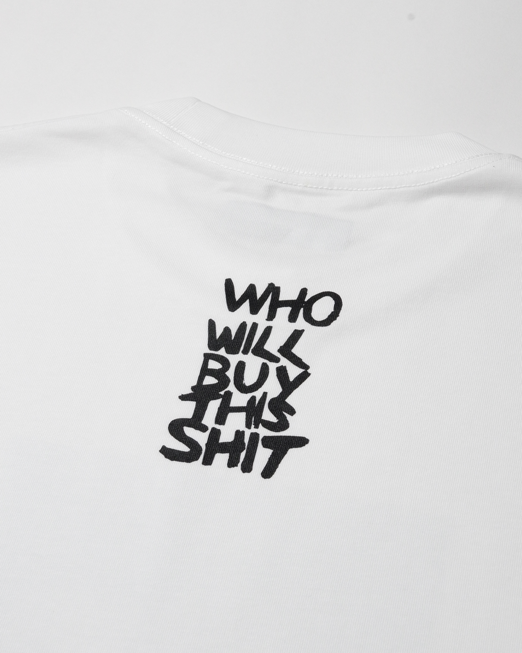 WHO WILL BUY THIS SHIT "ANDY WARHOL AT HONG KONG PARTY" TEE / WHITE