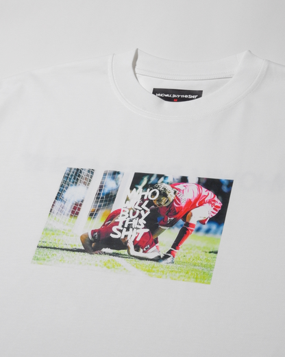 WHO WILL BUY THIS SHIT "FOWLER DON'T GIVE A SHIT" Graphic Tee / White