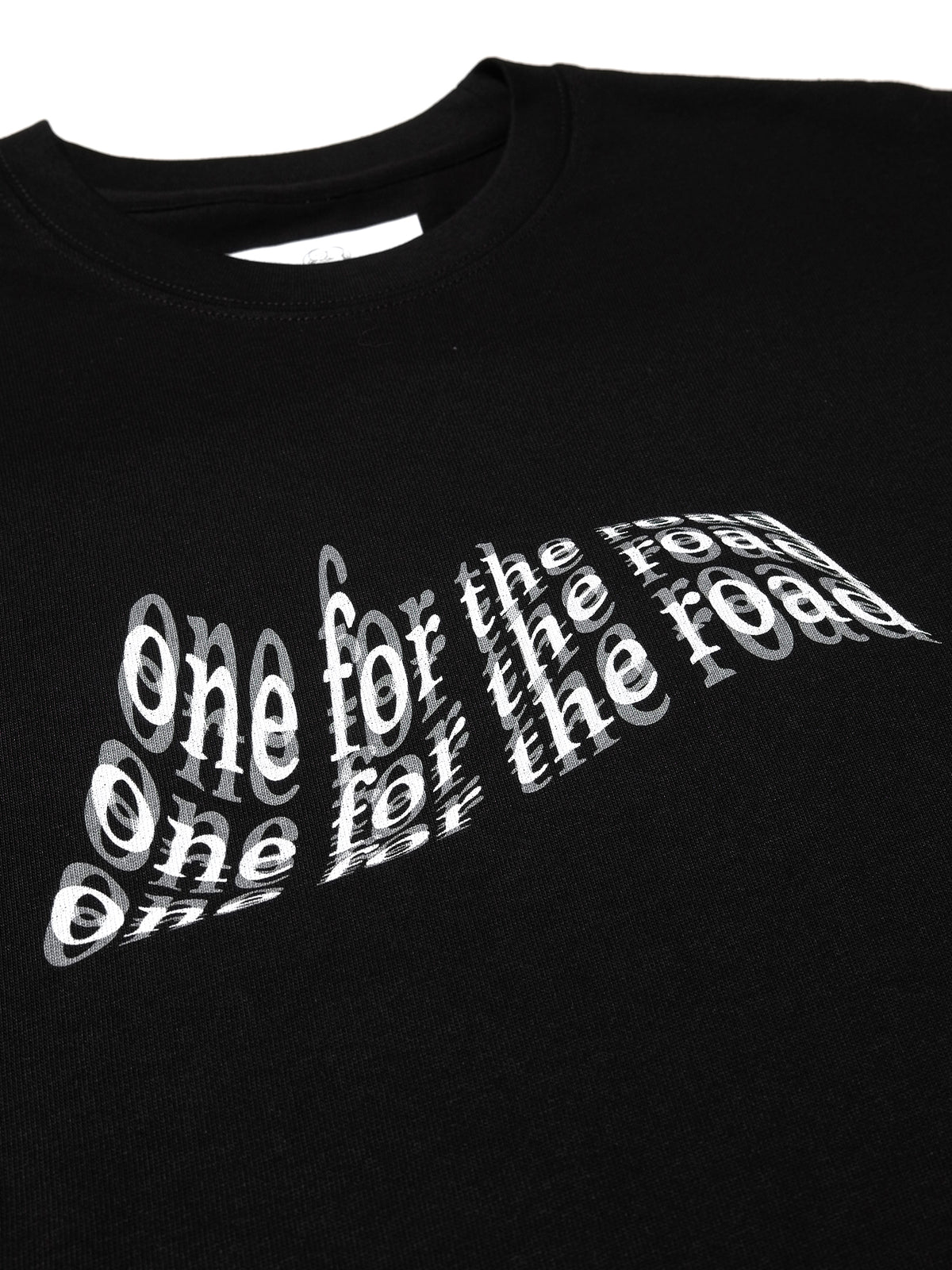 "one for the road" Slogan Graphic Tee / Black